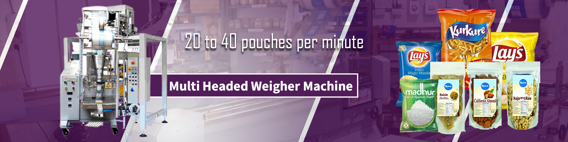 Multi Headed Weigher Machine for chips packing